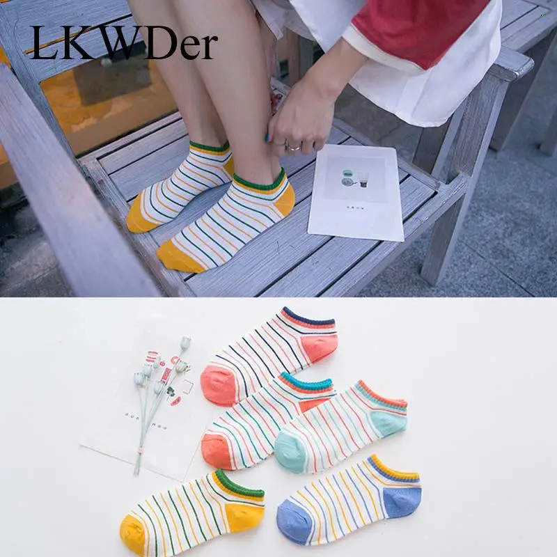 5 Pairs Women Ankle Socks Girls Socks Summer Autumn Cotton Sock Bright Color Cute Striped All-match Casual Ladies Meias Low Tube
5 Pairs Women Ankle Socks Girls Socks Summer Autumn Cotton Sock Bright Color Cute Striped All-match Casual Ladies Meias Low Tube