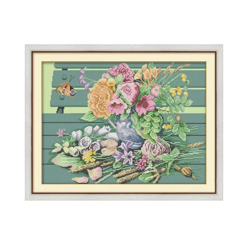 The Vase on The Chair Painting DIY DMC Needlework Cross Stitch Sets for Embroidery Kit 14ct Counted Canvas Printed Fabric Crafts
The Vase on The Chair Painting DIY DMC Needlework Cross Stitch Sets for Embroidery Kit 14ct Counted Canvas Printed Fabric Crafts