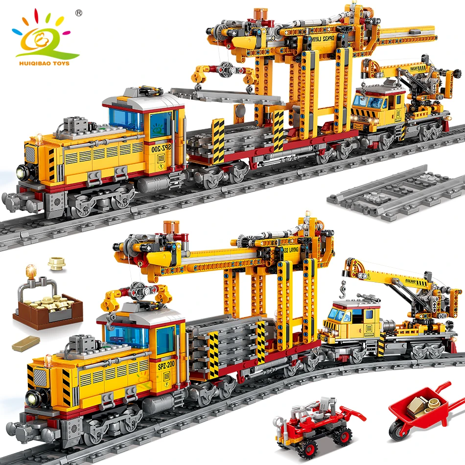 HUIQIBAO 1270pcs Electric City Freight Train Building Blocks Battery Power Railway track set Bricks Children Toys gift
HUIQIBAO 1270pcs Electric City Freight Train Building Blocks Battery Power Railway track set Bricks Children Toys gift