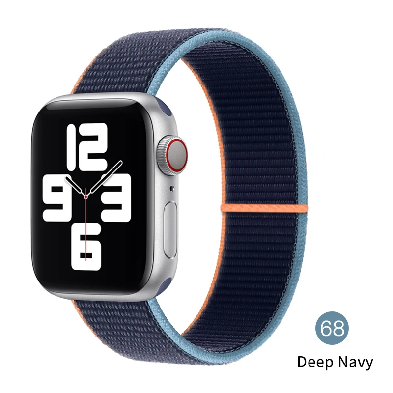 Ремешок нейлоновый для Apple Watch band 40 мм 44 42 38 браслет смарт-часов iWatch Series 4 5 SE 7 6 41/45 |