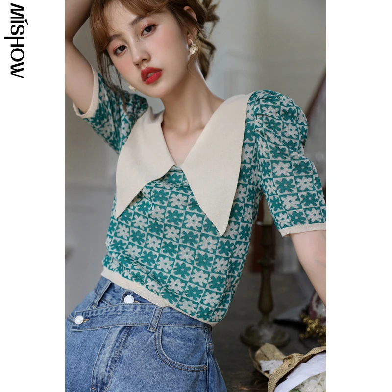 MISHOW T-Shirt For Women Short Sleeve Thin Knitted 2021 Summer Korean Style Slim Vintage Harajuku Female Crop Tops MXA27Z0019
MISHOW T-Shirt For Women Short Sleeve Thin Knitted 2021 Summer Korean Style Slim Vintage Harajuku Female Crop Tops MXA27Z0019