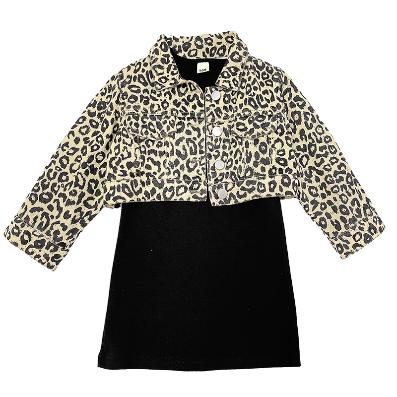 2PCS WLG Girls Boutique Outfits Spring Fall Leopard Jacket and Black Dress Set Baby Girl Clothing Set
2PCS WLG Girls Boutique Outfits Spring Fall Leopard Jacket and Black Dress Set Baby Girl Clothing Set