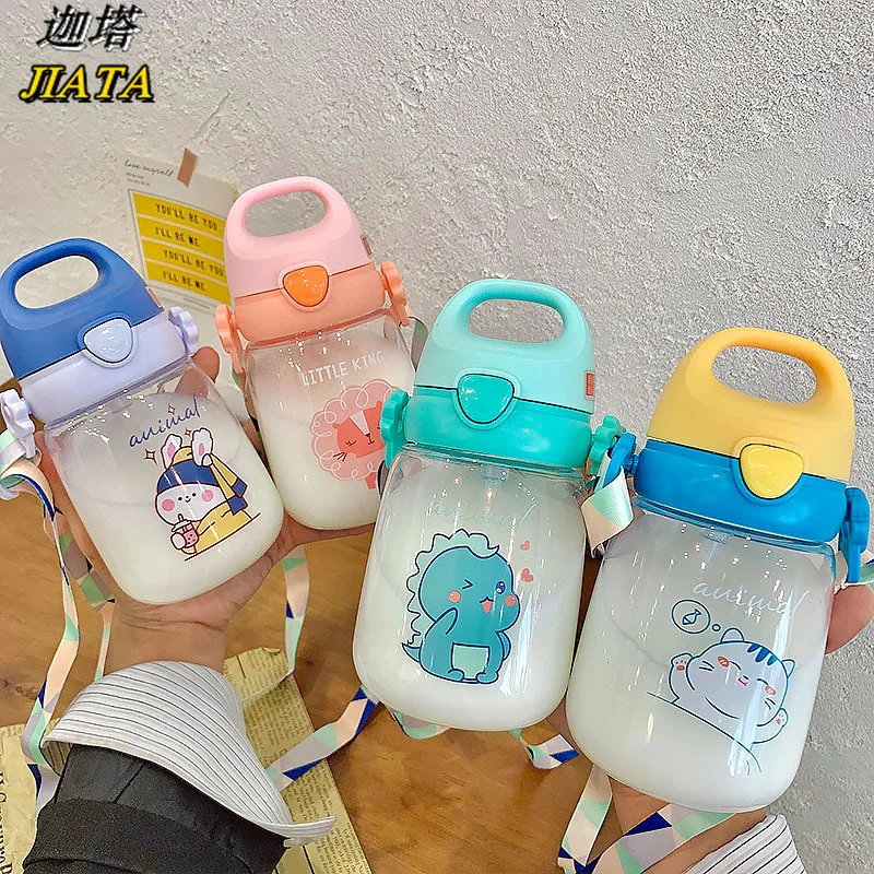 Cute Cartoon Children's Plastic Cups for Female Students with Straws Pop-lid Cups High-value Portable Girls' Hearty Cups 
Cute Cartoon Children's Plastic Cups for Female Students with Straws Pop-lid Cups High-value Portable Girls' Hearty Cups