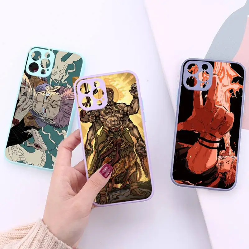 Jujutsu Kaisen Ryomen Sukuna Phone Case For iPhone 13 12 11 Mini Pro XR XS Max 7 8 Plus X Matte transparent Purple Back Cover
Jujutsu Kaisen Ryomen Sukuna Phone Case For iPhone 13 12 11 Mini Pro XR XS Max 7 8 Plus X Matte transparent Purple Back Cover