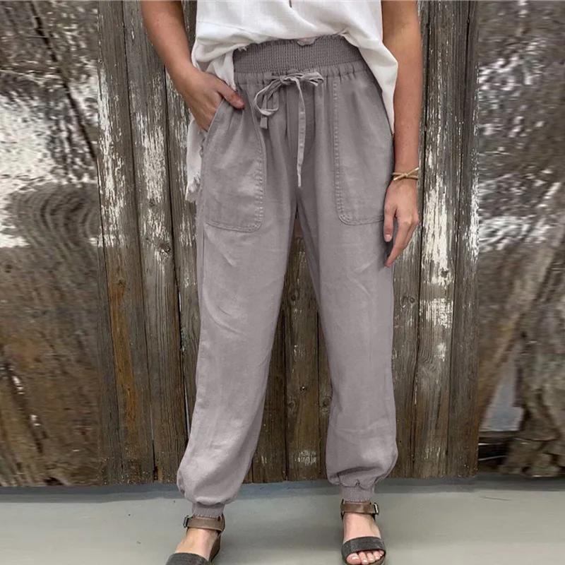 Casual Loose Drawstring Women Trousers Elastic High Waist Women's Joggers Pants Solid Streetwear Pockets 2021 Famale Track Pant
Casual Loose Drawstring Women Trousers Elastic High Waist Women's Joggers Pants Solid Streetwear Pockets 2021 Famale Track Pant