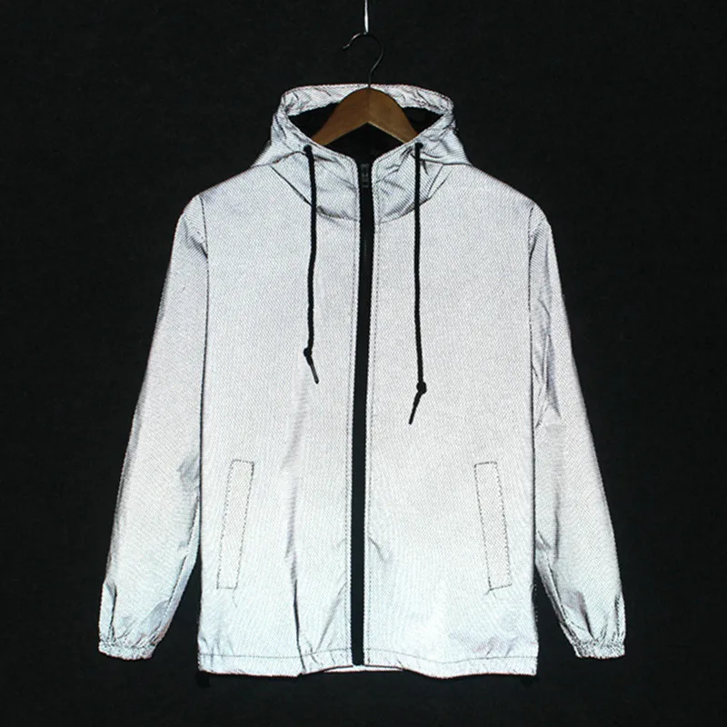 women men unisex reflective jacket glow in the dark female fluorescent clothing hooded outwear sweatshirt overcoat oversize
women men unisex reflective jacket glow in the dark female fluorescent clothing hooded outwear sweatshirt overcoat oversize