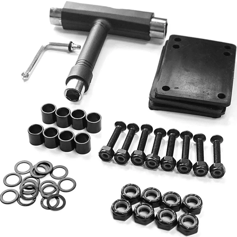 Skateboards Longboard Universal 29mm Bolts Screws 3mm Spacer With Wrench Spacer Bridge Nails Sleeve Silk M8 Side Nut Tool
Skateboards Longboard Universal 29mm Bolts Screws 3mm Spacer With Wrench Spacer Bridge Nails Sleeve Silk M8 Side Nut Tool