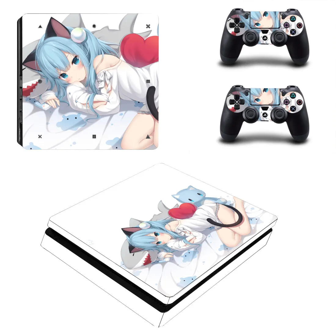 

Anime Cute Girl PS4 Slim Skin Sticker For Sony PlayStation 4 Console and Controllers PS4 Slim Skins Sticker Decal Vinyl