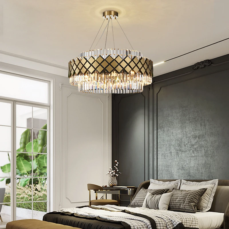 

ZISIZ LED Modern Art Deco oCrystal Clear Designer LED Chandelier Lighting Lustre Suspension Luminaire Lampen For Dinning Room