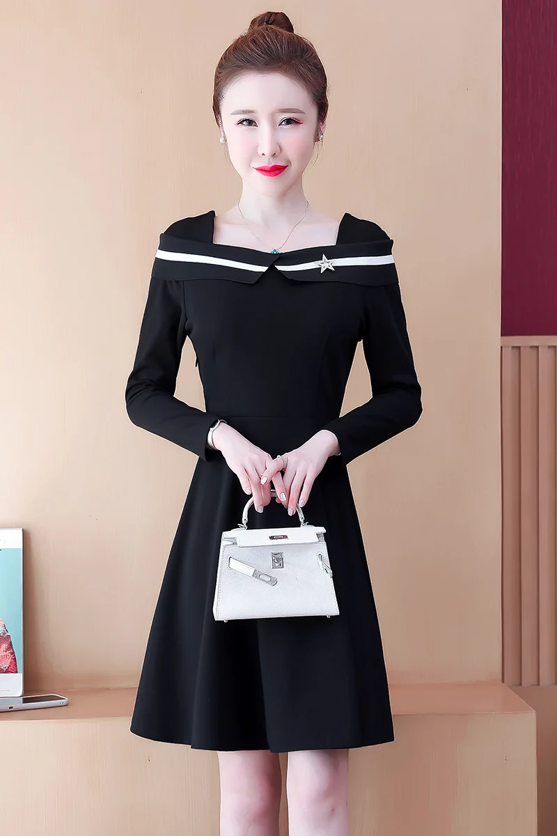 COIGARSAM 5XL Plus Size Full Sleeve Women one-piece dress korean Spring Dresses 9279
COIGARSAM 5XL Plus Size Full Sleeve Women one-piece dress korean Spring Dresses 9279