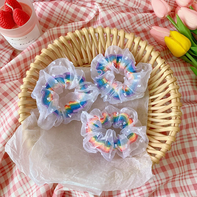 1PC Organza Mesh Scrunchie Women Transparent Rainbow Net Yarn Hair Ties Rubber Band Dot Star Hair Accessories Elastic Hair Bands
1PC Organza Mesh Scrunchie Women Transparent Rainbow Net Yarn Hair Ties Rubber Band Dot Star Hair Accessories Elastic Hair Bands