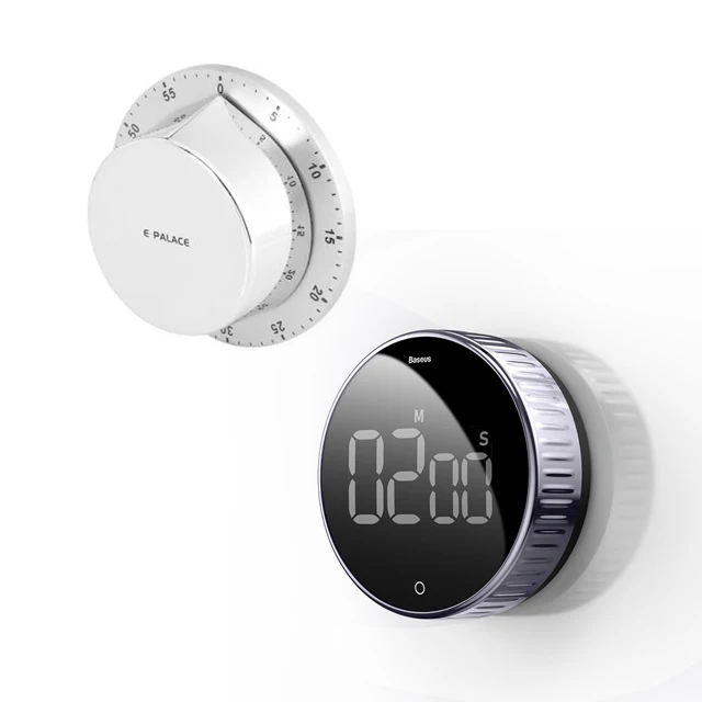 Manual/Electronics Temporizador Magnetic Base Stainless Steel Kitchen Timer Mechanical Timer Countdown Kitchen Tools Cookware
Manual/Electronics Temporizador Magnetic Base Stainless Steel Kitchen Timer Mechanical Timer Countdown Kitchen Tools Cookware