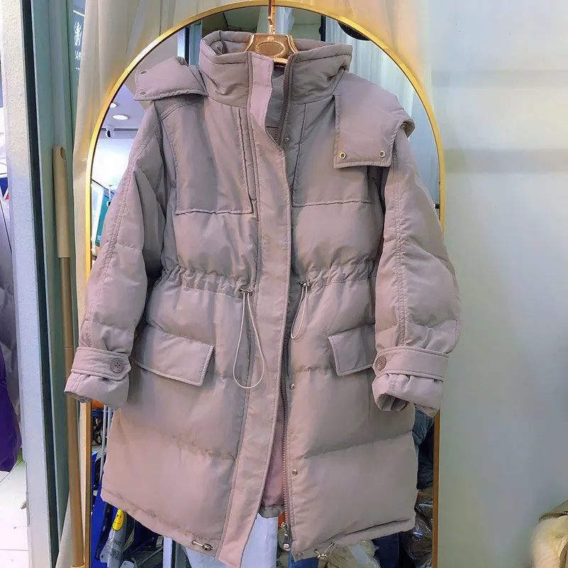 Parker Winter 90 White Duck Down Jacket Women's Mid-Length Thick Loose Coat 2021 New Fashion Slim Warm Outwear Female TT96
Parker Winter 90 White Duck Down Jacket Women's Mid-Length Thick Loose Coat 2021 New Fashion Slim Warm Outwear Female TT96