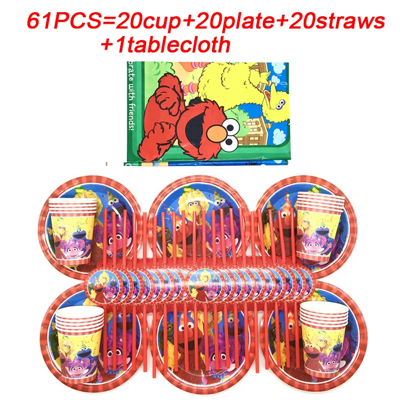Sesame Street Party Supplies Paper Cup Straws Plates Disposable Tablecloth Kids Baby Shower Birthday Party Decorations Tableware
Sesame Street Party Supplies Paper Cup Straws Plates Disposable Tablecloth Kids Baby Shower Birthday Party Decorations Tableware