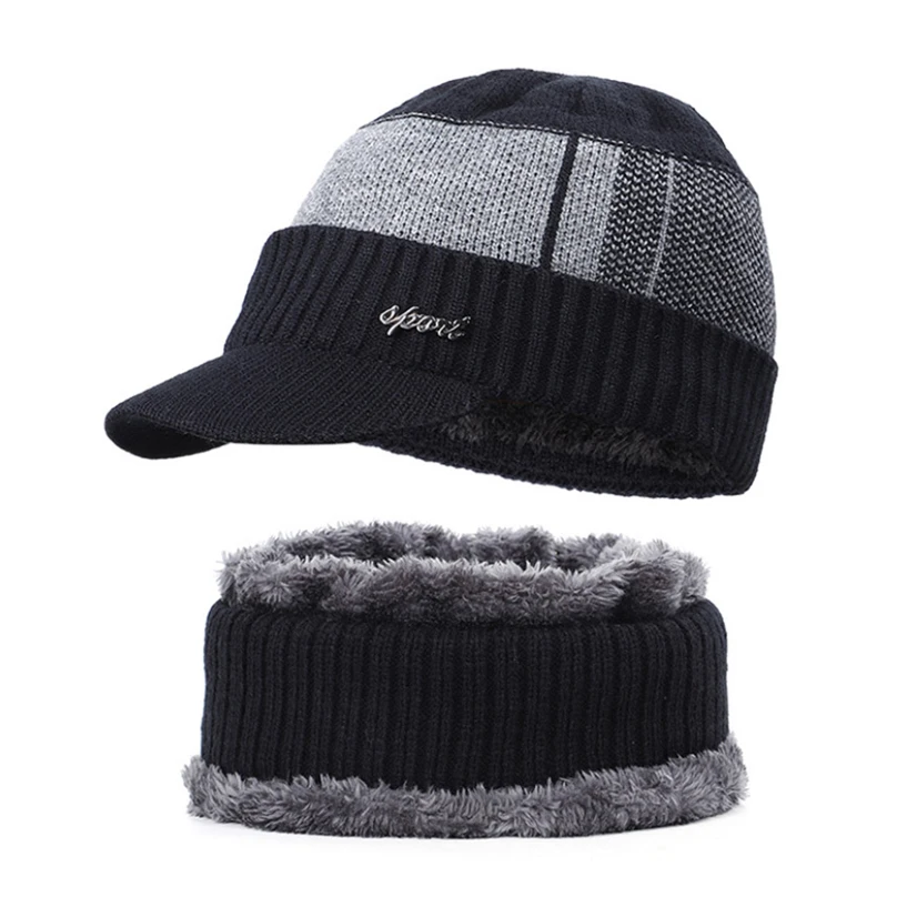 New Knitted Men'S Hats Bib Outdoor Thicken Warm Caps Autumn Winter Plus Velvet Knitted Beanies Male Casual Two-Piece Sets
New Knitted Men'S Hats Bib Outdoor Thicken Warm Caps Autumn Winter Plus Velvet Knitted Beanies Male Casual Two-Piece Sets