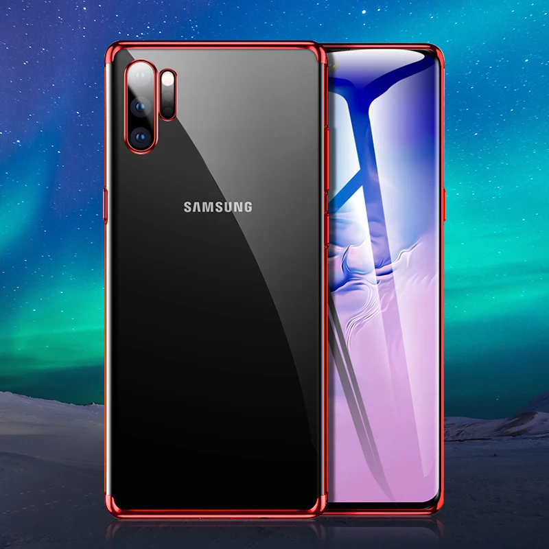 Гальванизированный силиконовый чехол для телефона Samsung Galaxy Note 10 + 8 9 S6 S7 S8 S9 S10 Plus