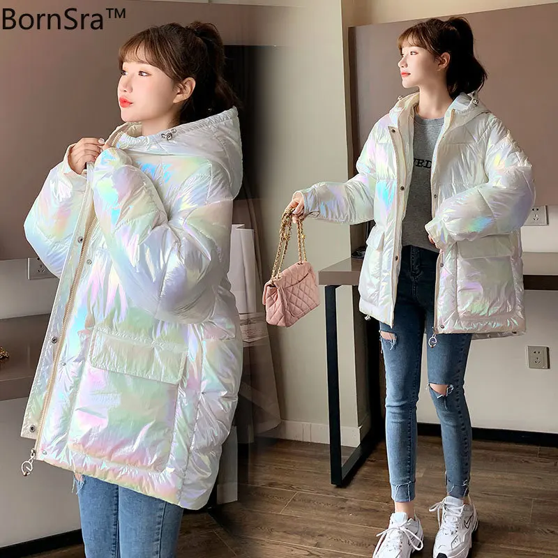 Bornsra 2020 Autumn Dazzle Colour Bright Surface Disposable Fabric Candy Color Suit Coat Female Hooded Cotton Winter Coat Women
Bornsra 2020 Autumn Dazzle Colour Bright Surface Disposable Fabric Candy Color Suit Coat Female Hooded Cotton Winter Coat Women