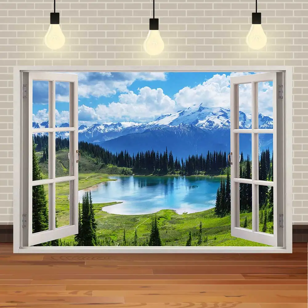 Фон для фотосъемки в гостиной с изображением лесного окна
Фон для фотосъемки в гостиной с изображением лесного окна