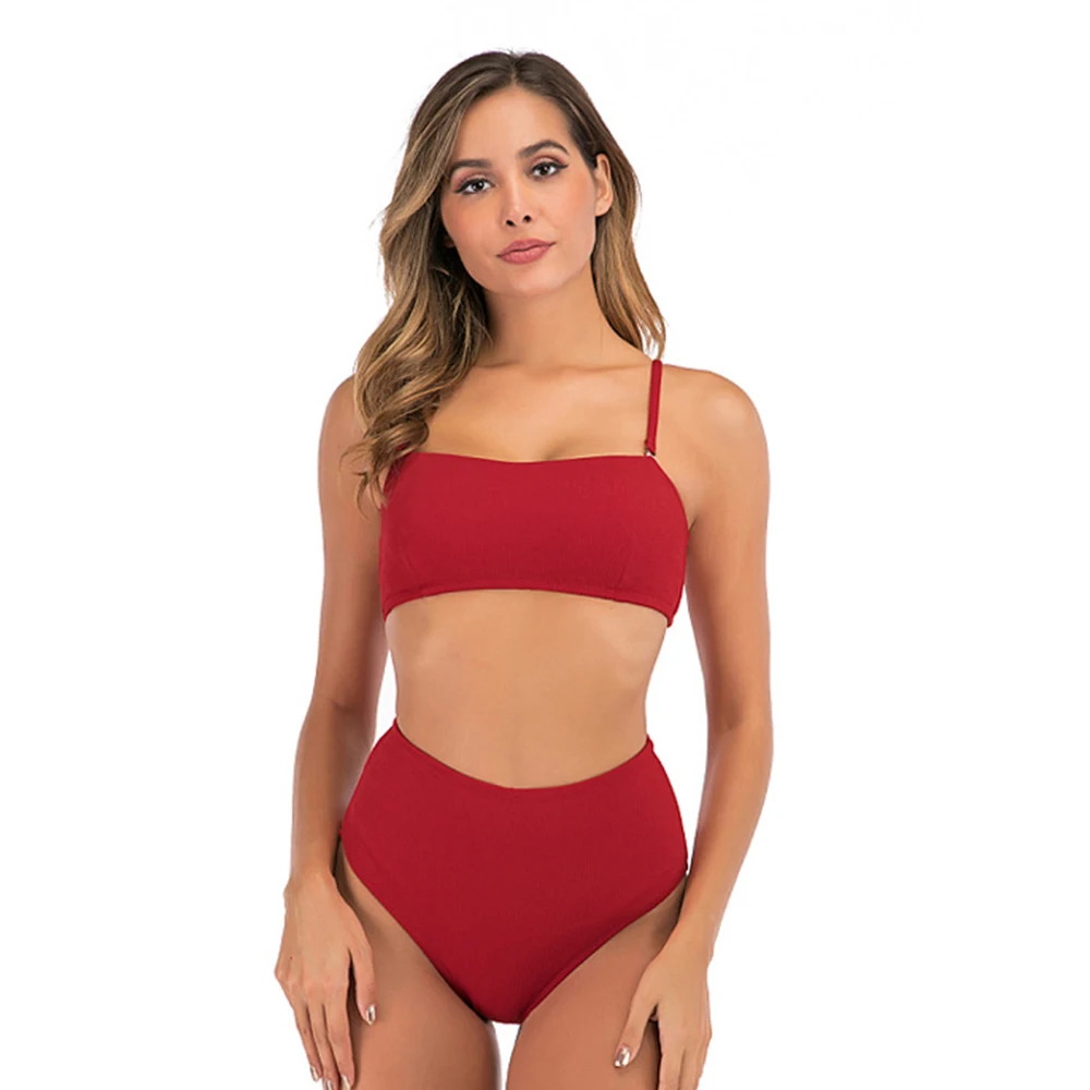 Women Swimwear Two Piece Bikini Sets High Waist Tankini Swimming Suits 2021 Beach Wear Bathing Bikinis Set for Adult Female
Women Swimwear Two Piece Bikini Sets High Waist Tankini Swimming Suits 2021 Beach Wear Bathing Bikinis Set for Adult Female