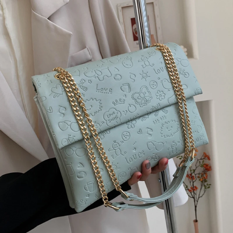 Simple Pu Leather Women's Shoulder Bag Chic Chain Cover Crossbody Bags For Women Cartoon Print Female Messenger Bag Handbags
Simple Pu Leather Women's Shoulder Bag Chic Chain Cover Crossbody Bags For Women Cartoon Print Female Messenger Bag Handbags