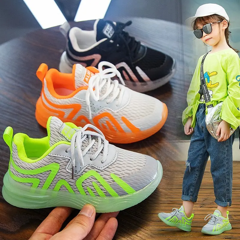 Children Shoes Girls Sneakers Boys Fluorescence Shoe Kids Mesh Running Trainer Tennis Rubber Sneakers Children's Casual Shoes
Children Shoes Girls Sneakers Boys Fluorescence Shoe Kids Mesh Running Trainer Tennis Rubber Sneakers Children's Casual Shoes