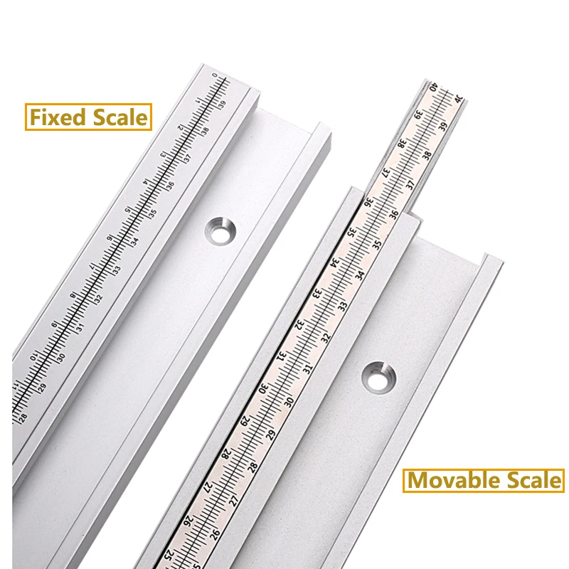 

45 Type T Track With Scale Aluminium Alloy T-tracks Slot Miter Track 300-800mm Table Saw for Workbench Woodworking Tools DIY