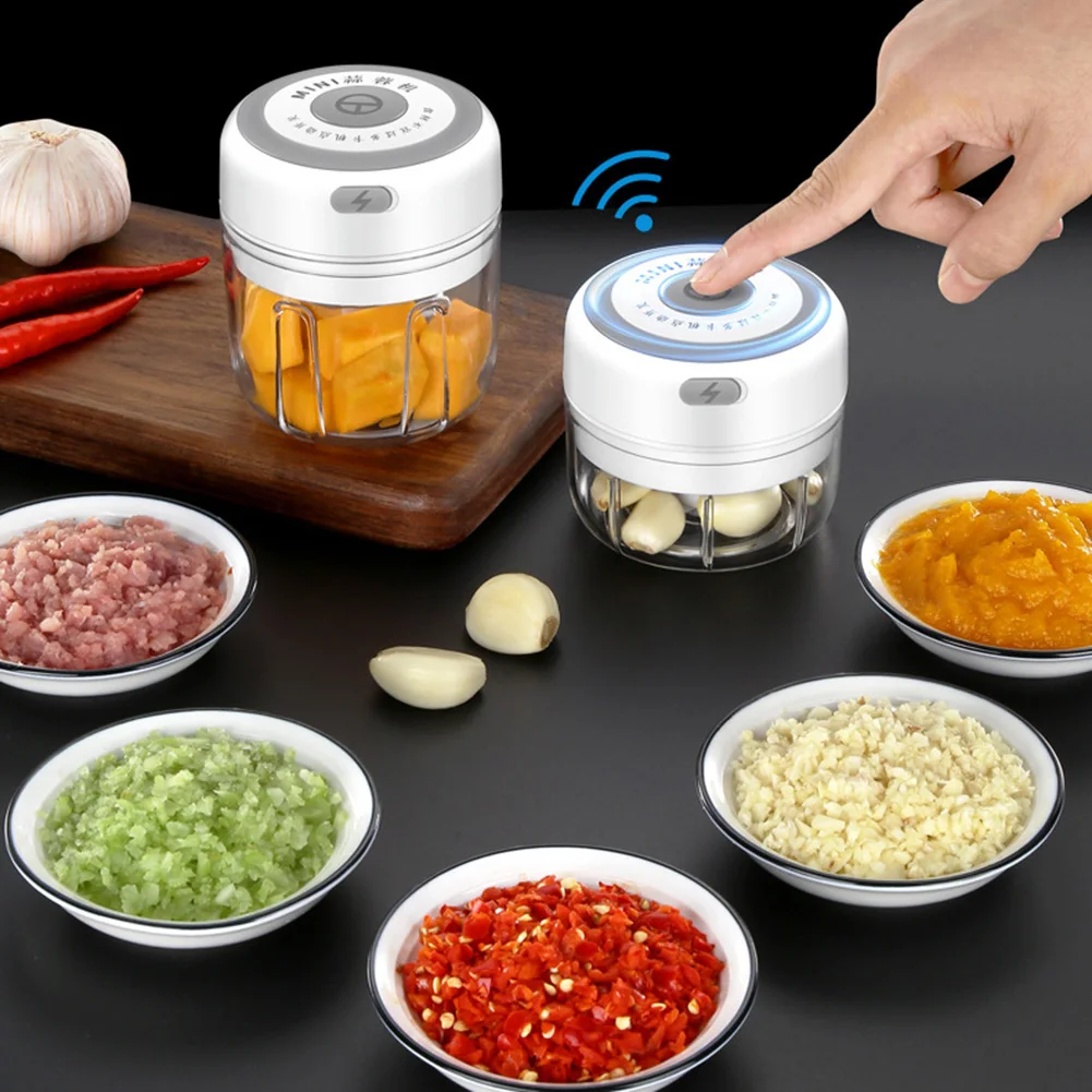 Electric Mini Garlic Crusher Portable Chopper USB Charging Ginger Chili Vegetable Masher Machine Kitchen Tool Food Processor
Electric Mini Garlic Crusher Portable Chopper USB Charging Ginger Chili Vegetable Masher Machine Kitchen Tool Food Processor