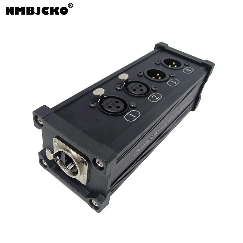 NMBJCKO Snake System - 4ch etherCon to 2 x XLR female & 2 x XLR male Breakout Box Move audio via CAT5 CAT6 networking cables
NMBJCKO Snake System - 4ch etherCon to 2 x XLR female & 2 x XLR male Breakout Box Move audio via CAT5 CAT6 networking cables