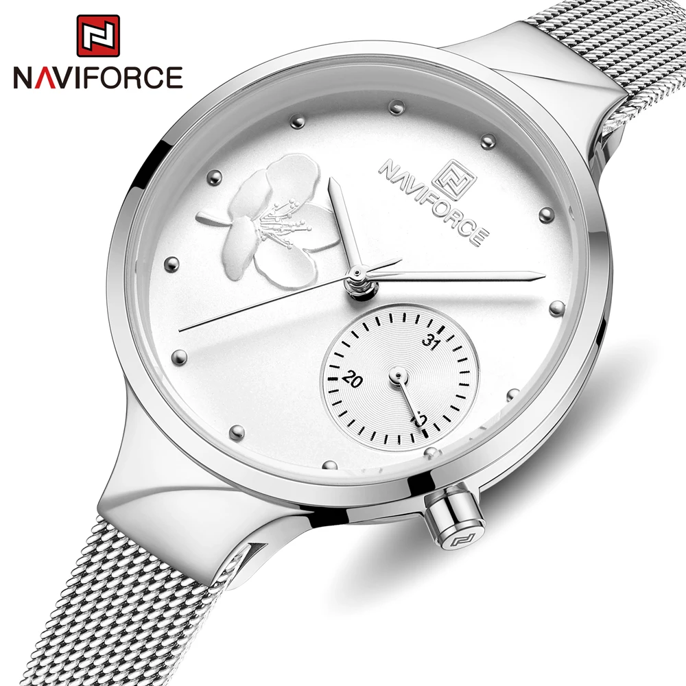 Часы наручные NAVIFORCE женские из нержавеющей стали, брендовые Роскошные Модные Простые повседневные водонепроницаемые
Часы наручные NAVIFORCE женские из нержавеющей стали, брендовые Роскошные Модные Простые повседневные водонепроницаемые