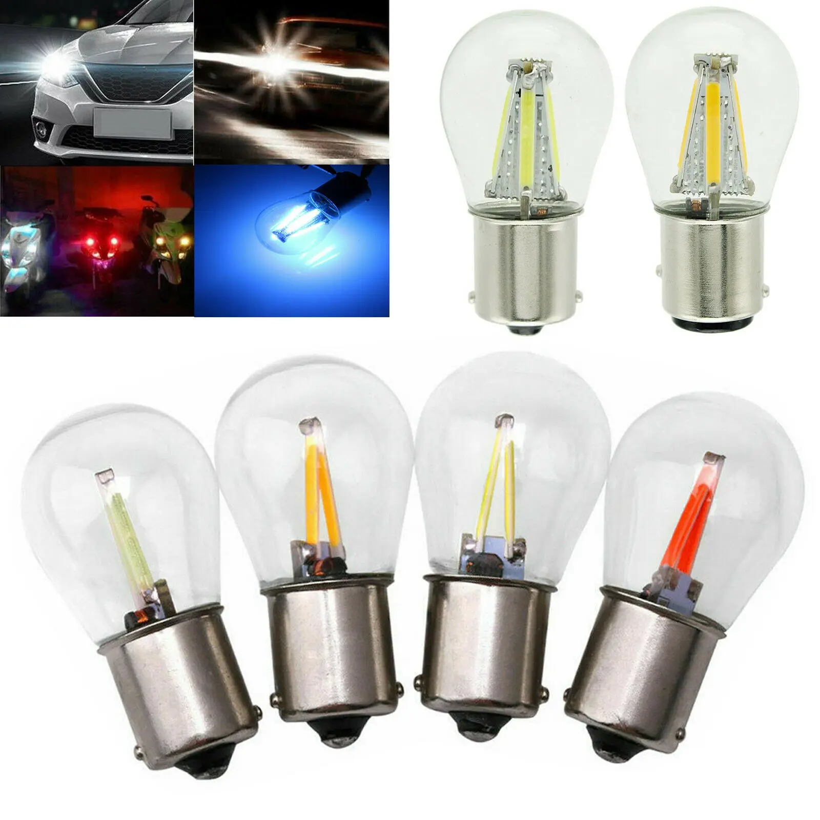 

Led Filament Chip Car Light 1156 BA15S 1157 BAY15D 2W 3W ED Turn Signal Reverse Car Light Backup Bulbs