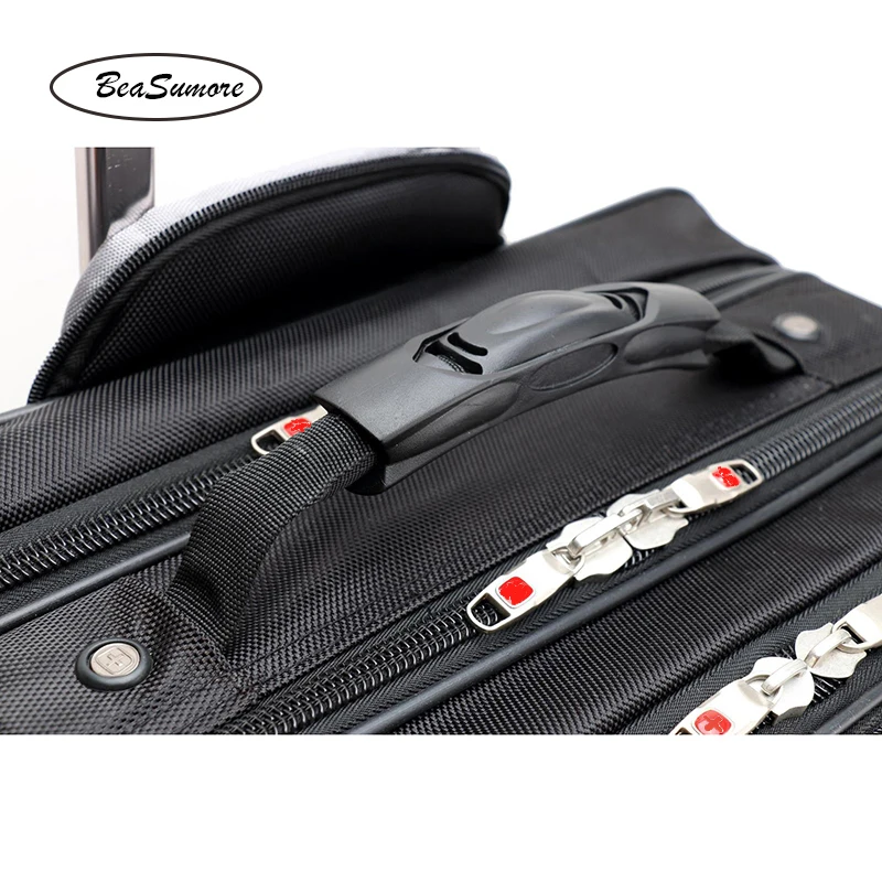BeaSumore модный Многофункциональный чемодан на колесиках 18 дюймов компьютерная
