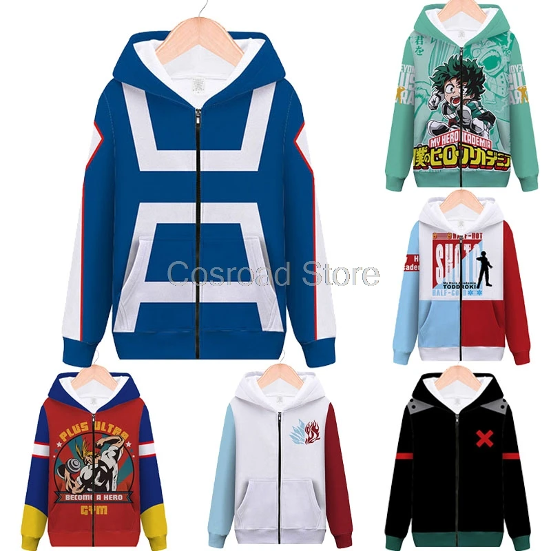 Cosroad аниме Midoriya Izuku Todoroki Shoto толстовки Boku No Hero Academia Косплей костюмы с 3D принтом