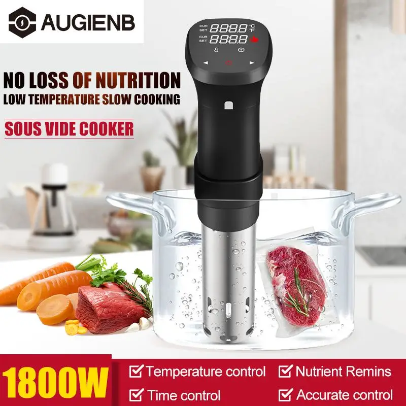 1600W LCD Touch Sous Vide Cooker Slow Cooker Sturdy Immersion Circulator Slow Cooker Vacuum Heater Machine IPX7 Waterproof
1600W LCD Touch Sous Vide Cooker Slow Cooker Sturdy Immersion Circulator Slow Cooker Vacuum Heater Machine IPX7 Waterproof