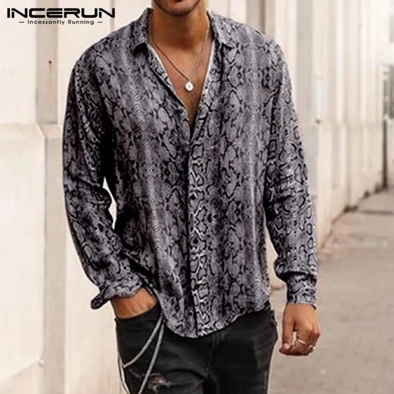 INCERUN Fashion Men Printed Shirt Long Sleeve Streetwear Lapel Button Personality Men Shirts Casual Brand High Quality Tops 2021
INCERUN Fashion Men Printed Shirt Long Sleeve Streetwear Lapel Button Personality Men Shirts Casual Brand High Quality Tops 2021