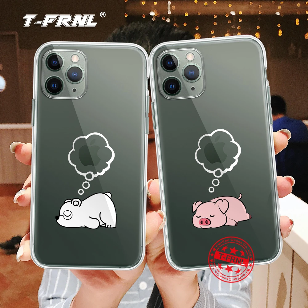 Милая мультяшная поросенка Лев полярный медведь панда для iPhone 12 Mini 11 Pro XS Max XR X 7 8