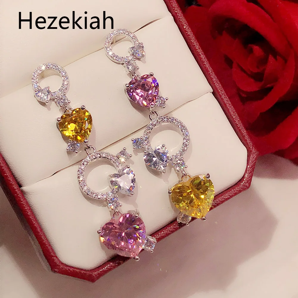 Серьги Hezekiah для девочек серьги с розовыми сердечками|Серьги-подвески| |