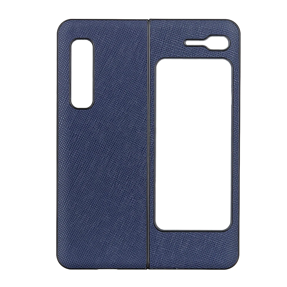 

Foldable leather phone case Cover For Samsung Galaxy Fold W20 Cross grain Cowhide Lychee grain leather Back Case Shockproof
