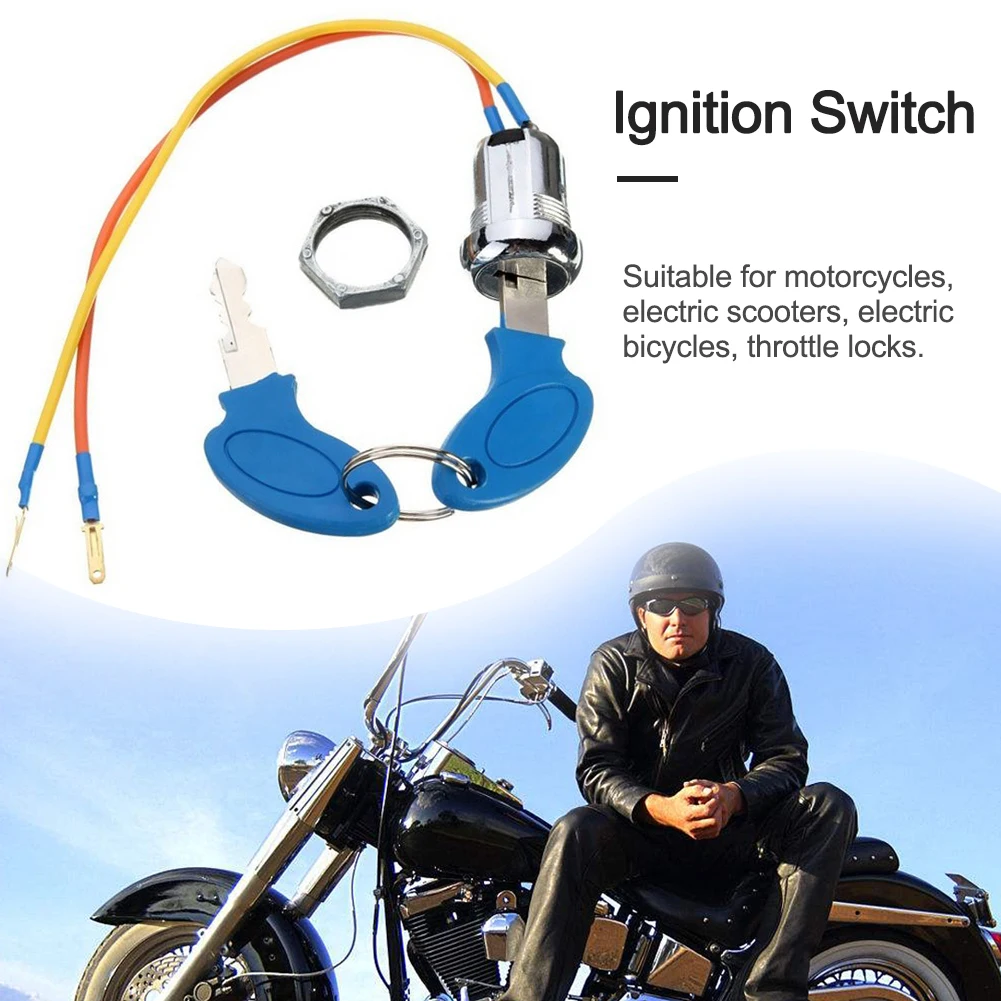 

Car Ignition Key Switch Electric Scoot Lock With Reliable Locking Mechanism 2-wire Electric Scooter ATV Go Kart Moto Pocket Dirt