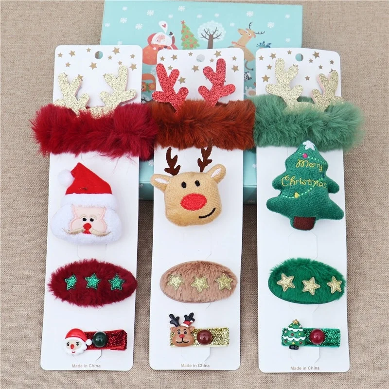 CartoonSanta Claus Elk Shape,Plush Hairpin Brooch Set,4-piece set, Holiday Party Accessories,New Year Supplies,Children’s Gifts,
CartoonSanta Claus Elk Shape,Plush Hairpin Brooch Set,4-piece set, Holiday Party Accessories,New Year Supplies,Children’s Gifts,