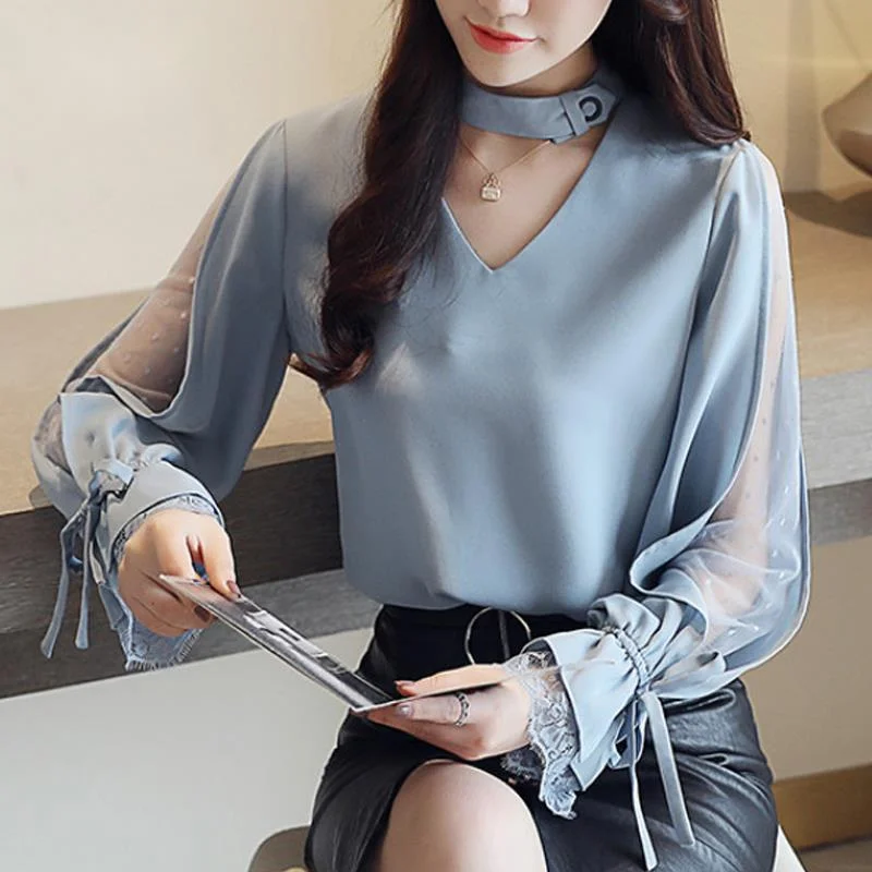 Spring and Autumn New Lace Blouse Women Sexy Long Sleeve Women Shirt Floral Elegant Tops and Blouses Blusas Femininas
Spring and Autumn New Lace Blouse Women Sexy Long Sleeve Women Shirt Floral Elegant Tops and Blouses Blusas Femininas