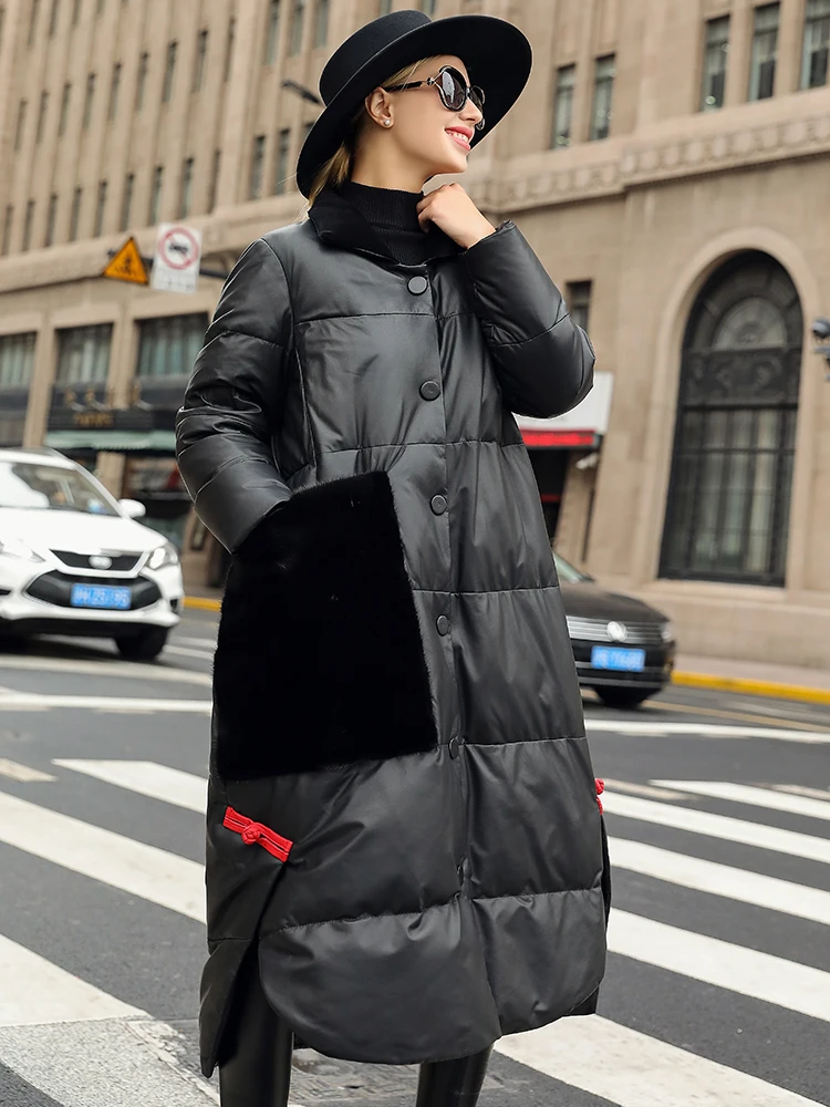 2020 new sheep leather down jacket women's medium long coat Mink Fur Real Fur Coat Large fur coat
2020 new sheep leather down jacket women's medium long coat Mink Fur Real Fur Coat Large fur coat
