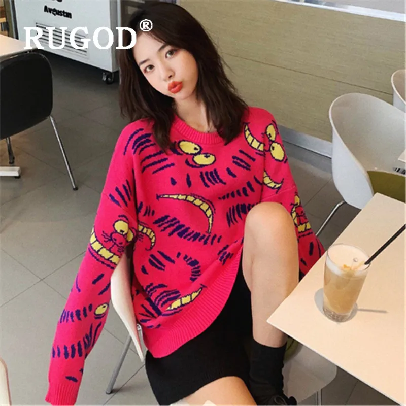 RUGOD 2020 новый осенний Женский трикотажный свитер с мультяшным принтом удобный мягкий милый свитер с круглым вырезом свободные пуловеры осен...
RUGOD 2020 новый осенний Женский трикотажный свитер с мультяшным принтом удобный мягкий милый свитер с круглым вырезом свободные пуловеры осен...