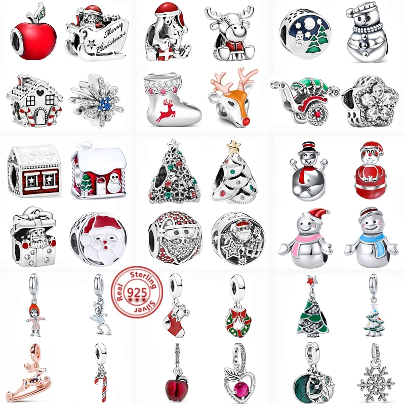 New 925 Sterling Silver Christmas Santa Claus Tree Reindeer Snowman Bead Fit Original Pandora Charms Bracelet DIY Women Jewelry
New 925 Sterling Silver Christmas Santa Claus Tree Reindeer Snowman Bead Fit Original Pandora Charms Bracelet DIY Women Jewelry