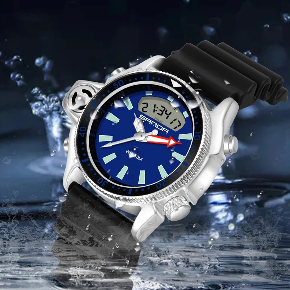 

Часы наручные WWOOR Мужские кварцевые, модные спортивные брендовые Роскошные водонепроницаемые ударопрочные в стиле милитари