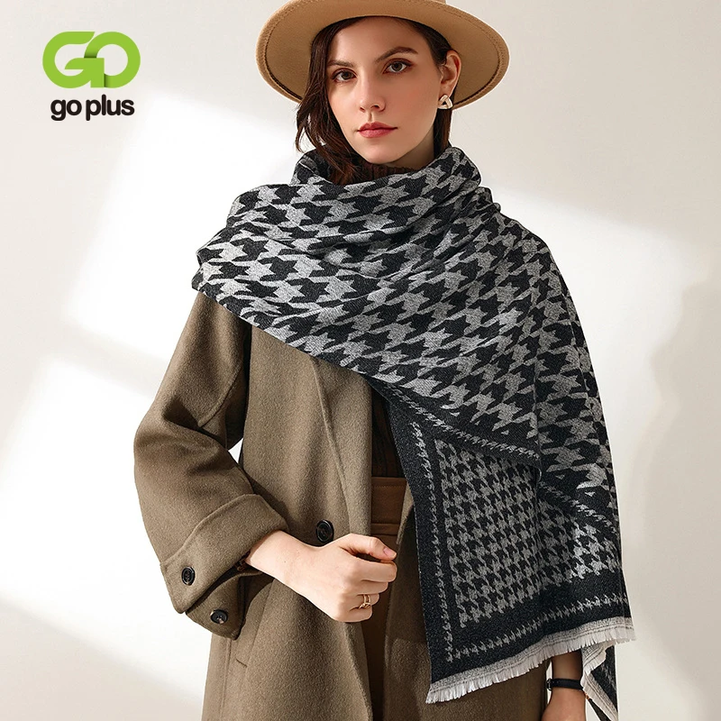 GOPLUS Scarf Women Houndstooth Scarves Winter Female Black Korean Pashmina Echarpe Femme Bufandas Invierno Fulares Mujer C11256
GOPLUS Scarf Women Houndstooth Scarves Winter Female Black Korean Pashmina Echarpe Femme Bufandas Invierno Fulares Mujer C11256
