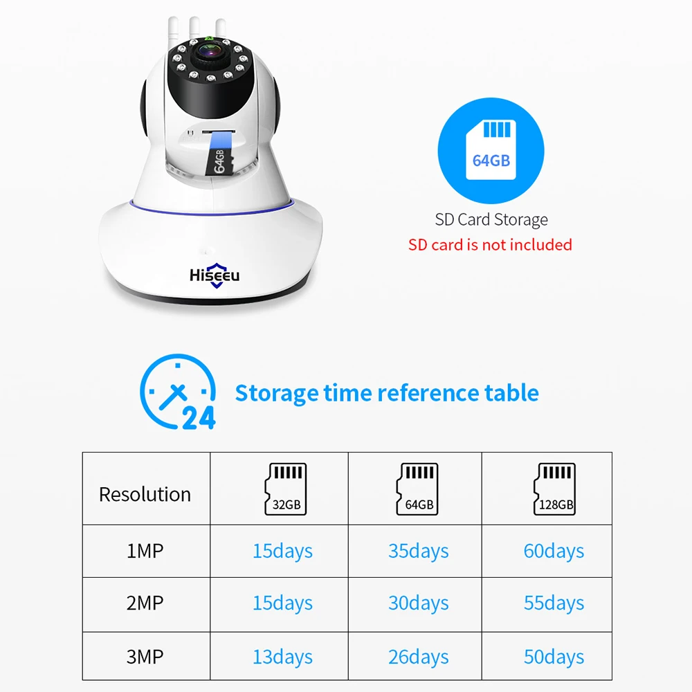 Hiseeu Wireless Surveillance Camera Two Way Audio CCTV 1080P WiFi IP Camera Home Security Baby Monitor for Windows 9/8//XP 
Hiseeu Wireless Surveillance Camera Two Way Audio CCTV 1080P WiFi IP Camera Home Security Baby Monitor for Windows 9/8//XP