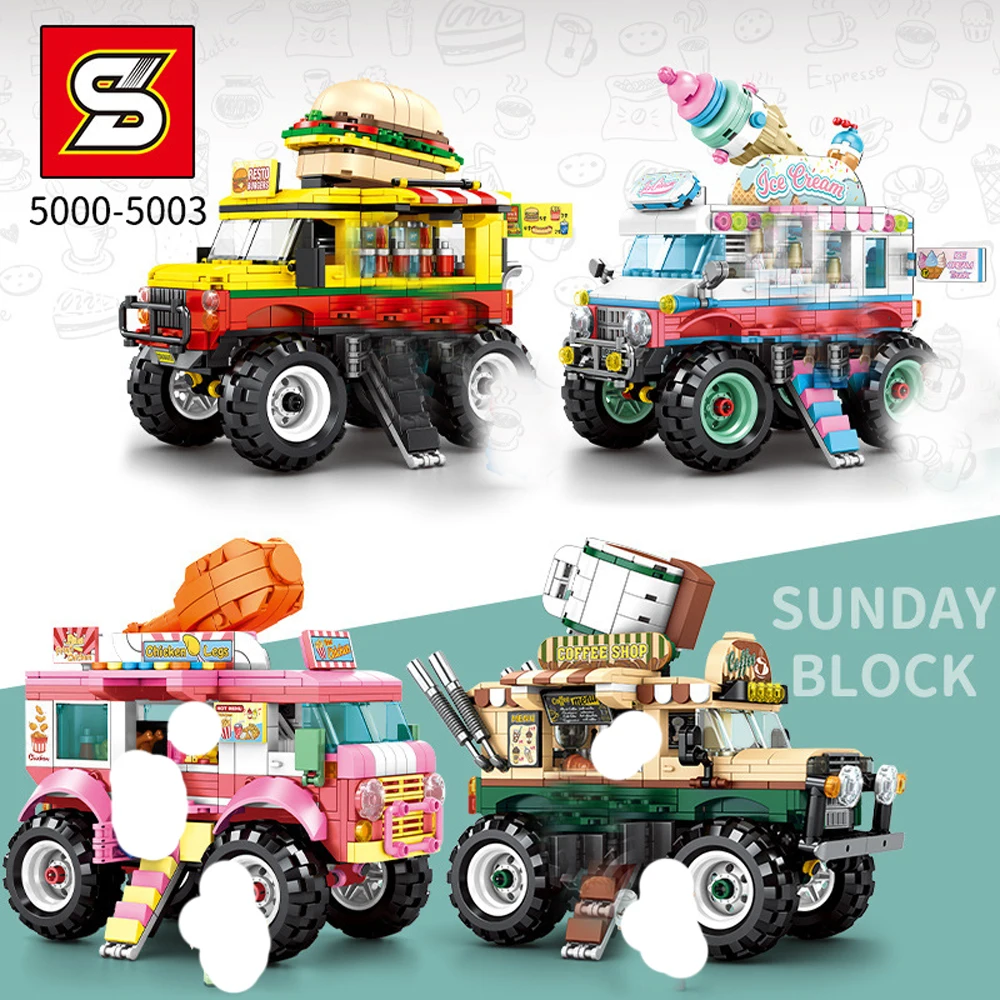 City Street View Series Building Block Mini Cross Country Hamburger Ice Cream Fried Chicken Coffee Car Model Bricks Toy for Kids
City Street View Series Building Block Mini Cross Country Hamburger Ice Cream Fried Chicken Coffee Car Model Bricks Toy for Kids