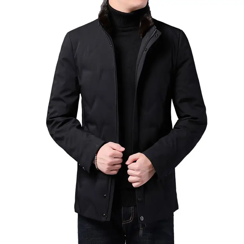 jacket Down new winter style young and middle-aged men's leisure standing collar thickened Mink Collar warm coat
jacket Down new winter style young and middle-aged men's leisure standing collar thickened Mink Collar warm coat