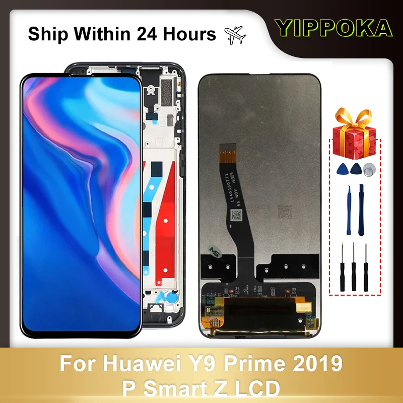 ЖК-дисплей 6,59 дюйма для Huawei P Smart Z, дигитайзер, сенсорный экран в сборе для Huawei Y9 Prime 2019, запасные части для ЖК-дисплея
ЖК-дисплей 6,59 дюйма для Huawei P Smart Z, дигитайзер, сенсорный экран в сборе для Huawei Y9 Prime 2019, запасные части для ЖК-дисплея