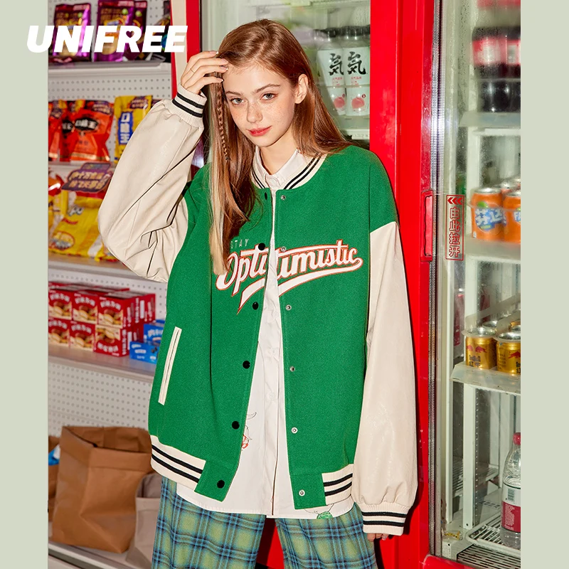 UNIFREE Women Embroidery Letter Print Jacket Lady Korean Fashion High Street Harajuku Baseball Jackets Autumn Streetwear Coat
UNIFREE Women Embroidery Letter Print Jacket Lady Korean Fashion High Street Harajuku Baseball Jackets Autumn Streetwear Coat